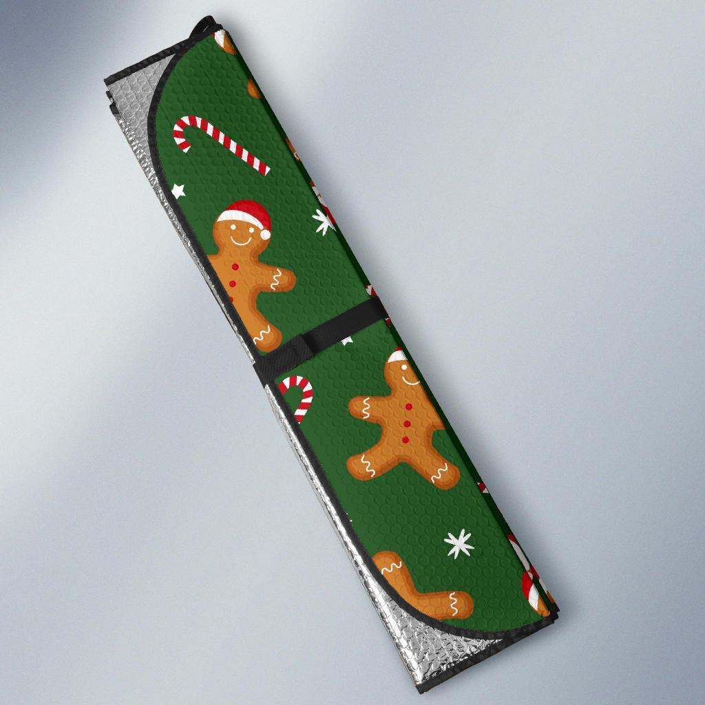 Chirstmas Gingerbread Man Print Pattern Car Sun Shade-grizzshop
