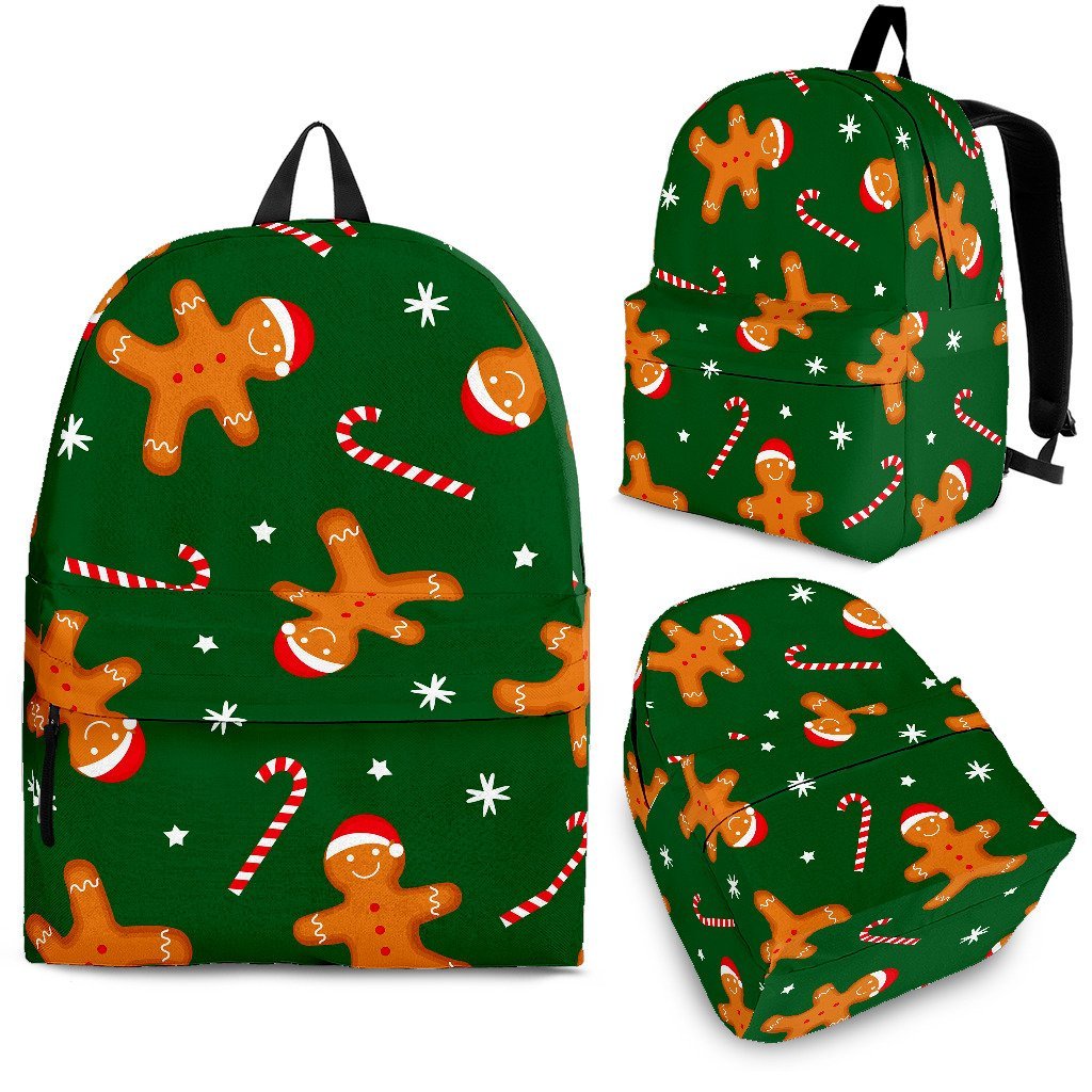 Chirstmas Gingerbread Man Print Pattern Backpack-grizzshop