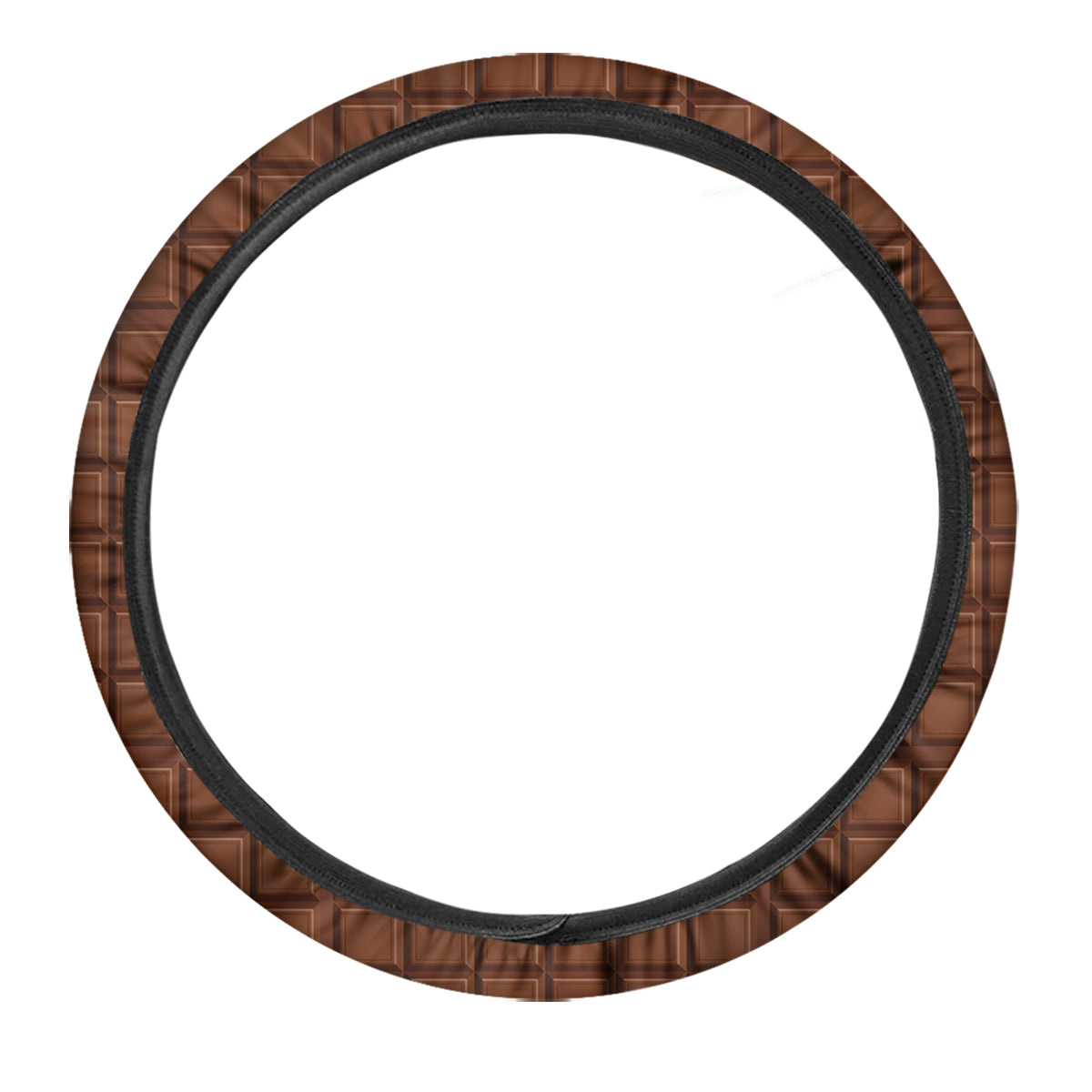 Chocolate Bar Brown Print Pattern Car Steering Wheel Cover-grizzshop