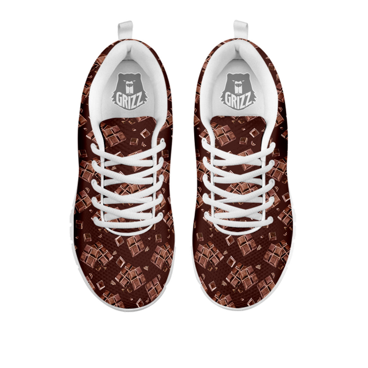 Chocolate Bar Print Pattern White Sneaker-grizzshop