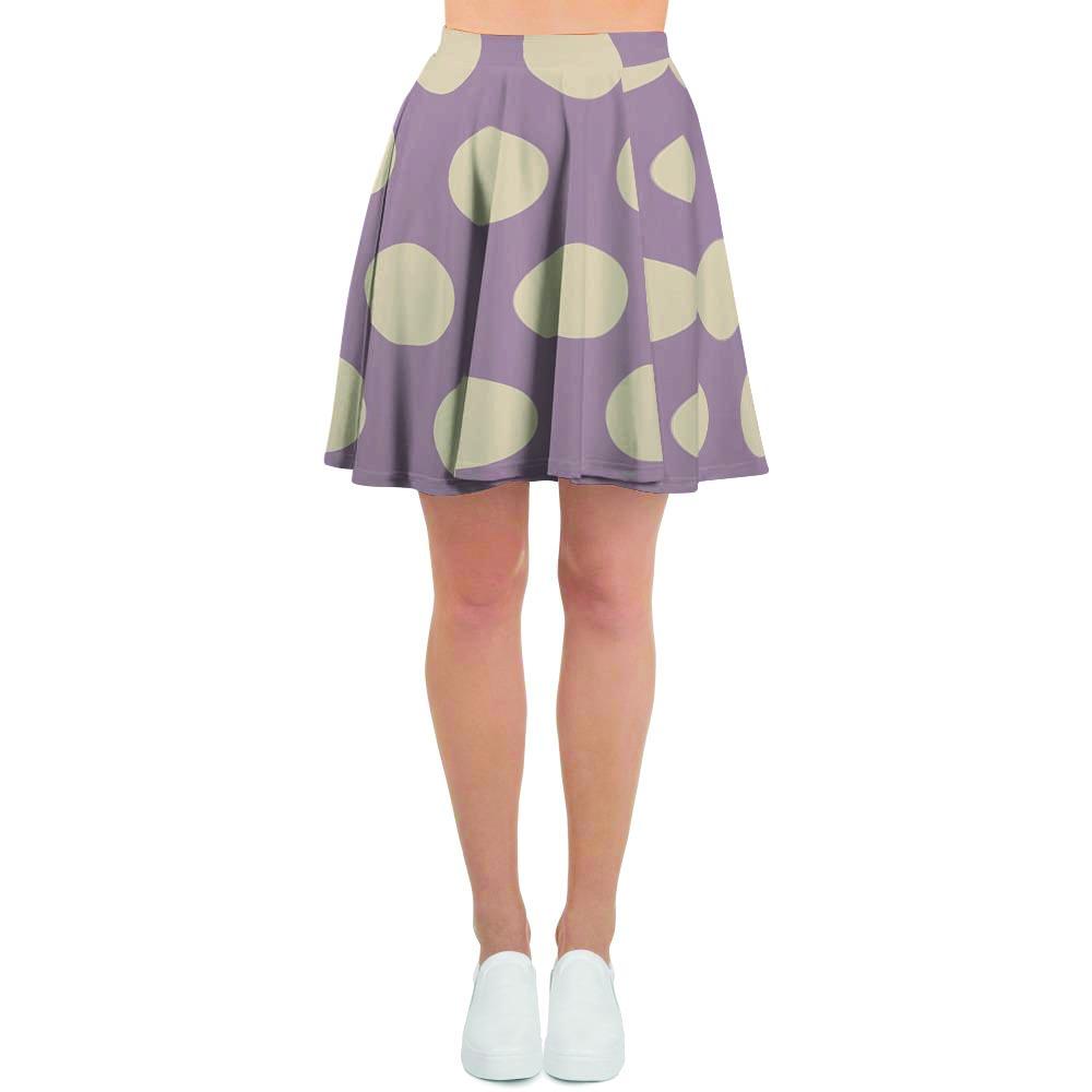 Chocolate Brown Polka Dot Women's Skirt-grizzshop