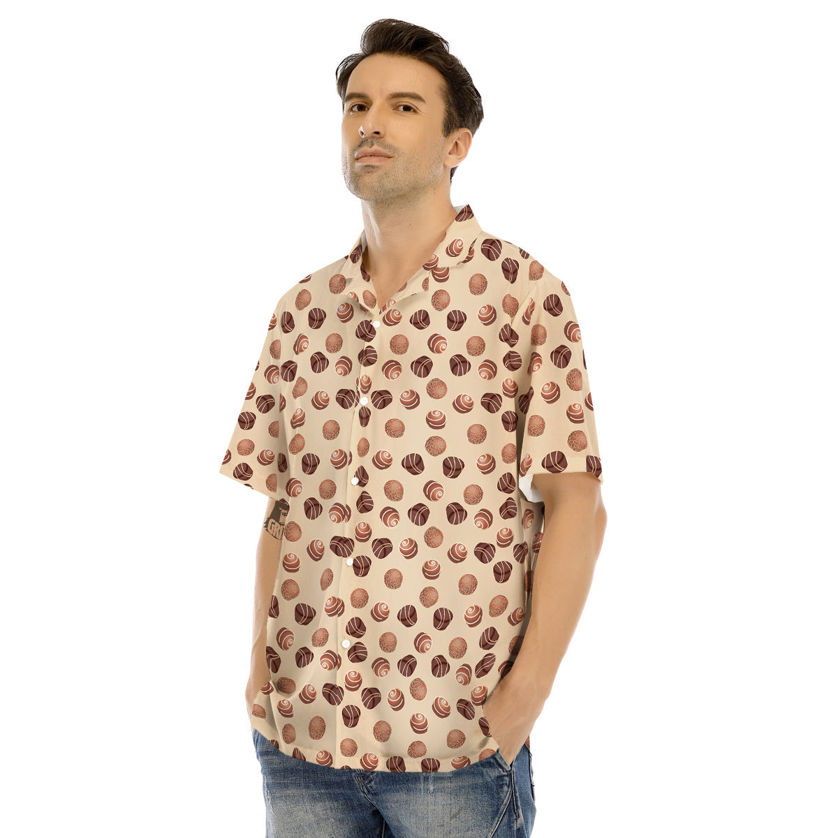 Chocolate Candy Print Pattern Men's Hawaiian Shirt-grizzshop