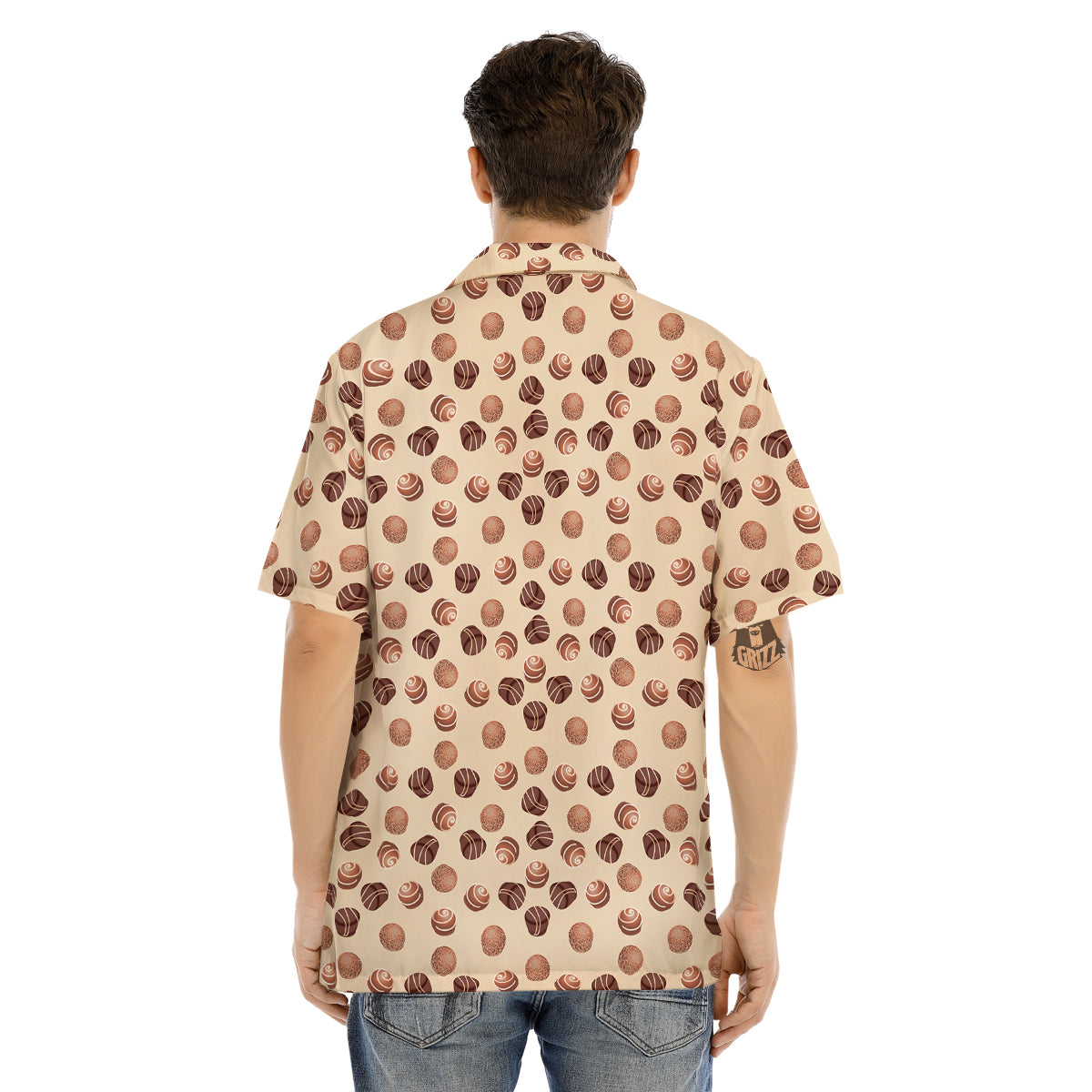 Chocolate Candy Print Pattern Men's Hawaiian Shirt-grizzshop