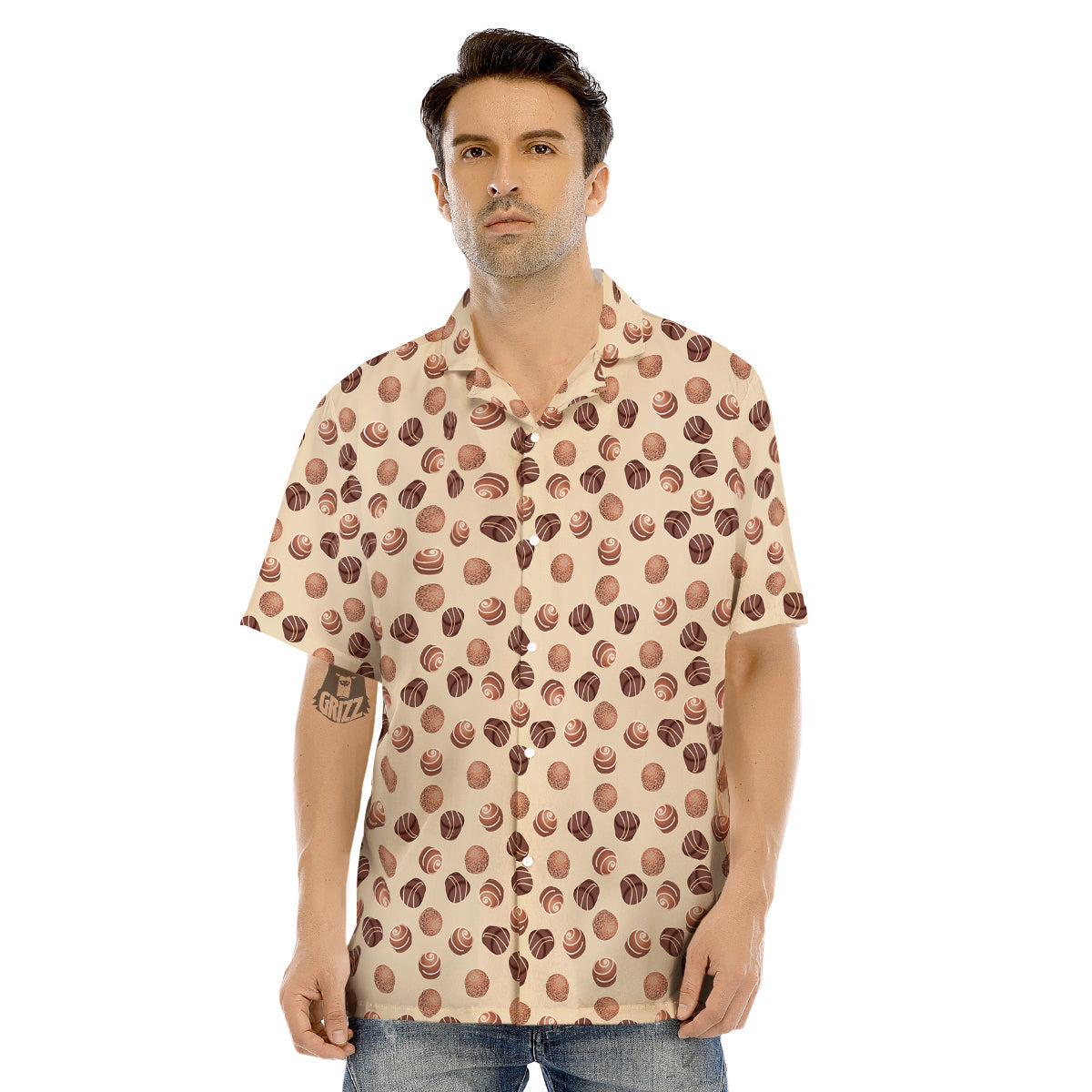 Chocolate Candy Print Pattern Men's Hawaiian Shirt-grizzshop