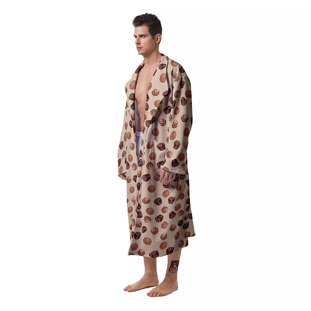 Chocolate Candy Print Pattern Men's Robe-grizzshop