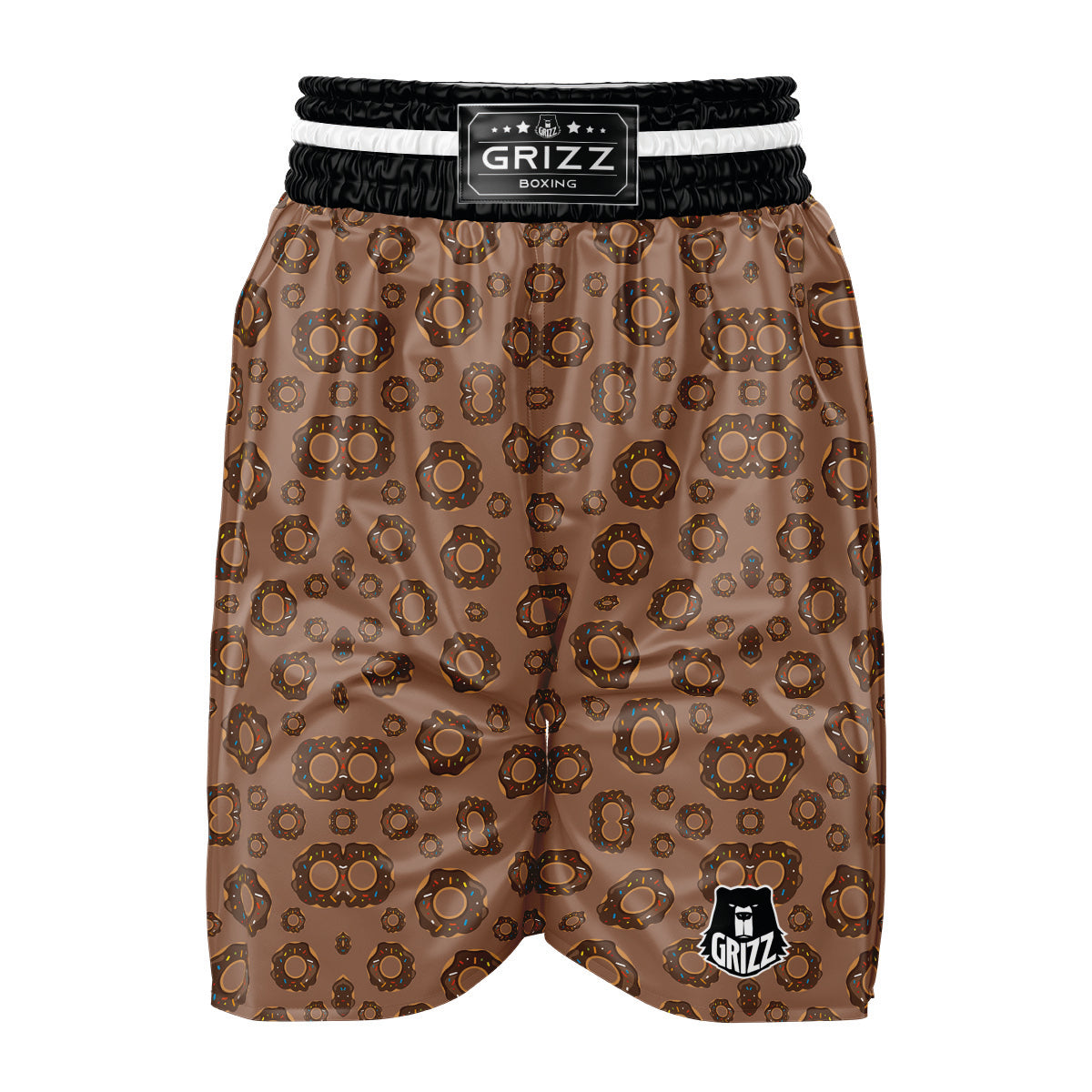 Chocolate Donuts Print Pattern Boxing Shorts-grizzshop