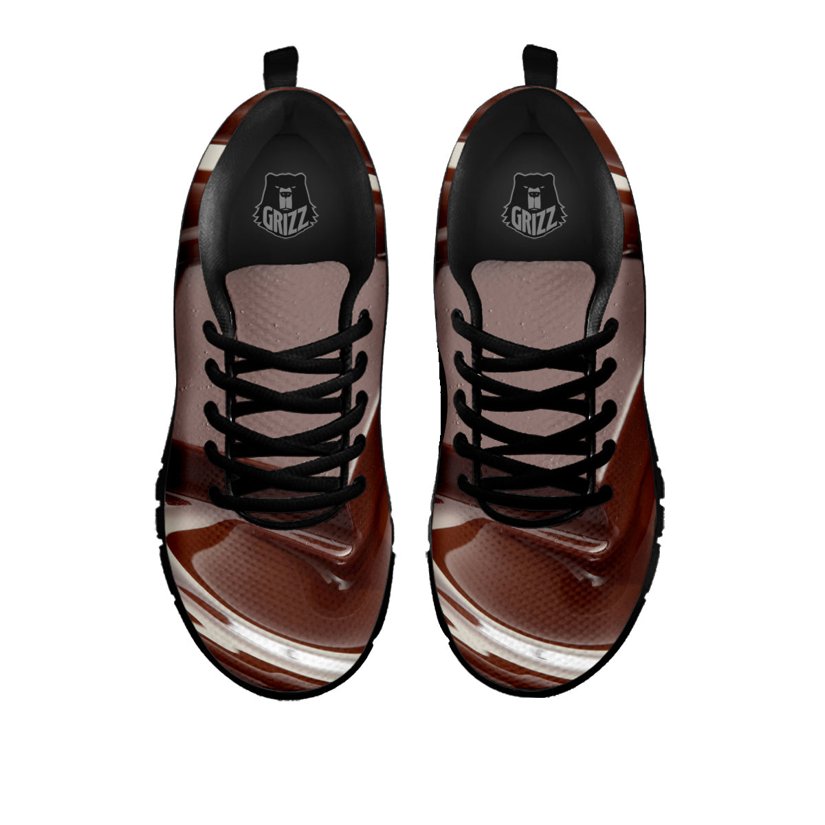 Chocolate Print Black Sneaker-grizzshop