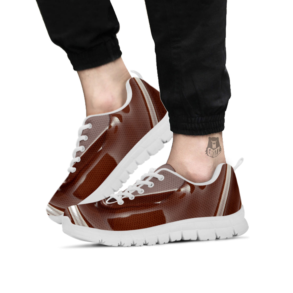 Chocolate Print White Sneaker-grizzshop