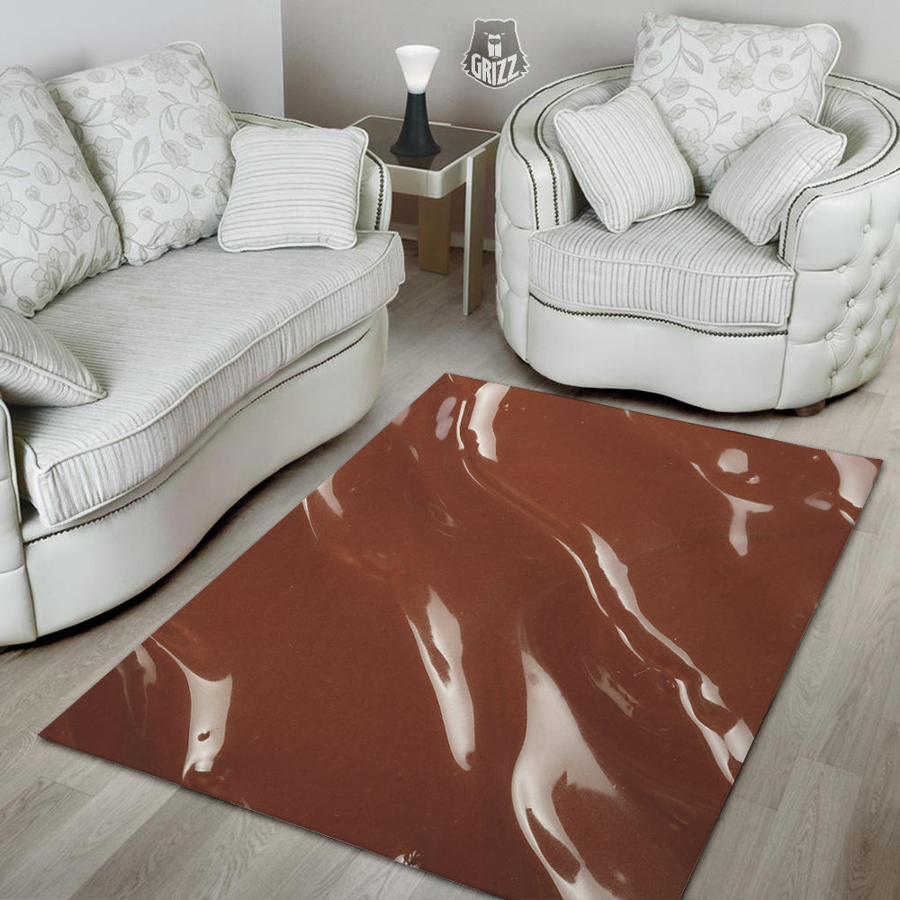Chocolate Texture Print Floor Mat-grizzshop