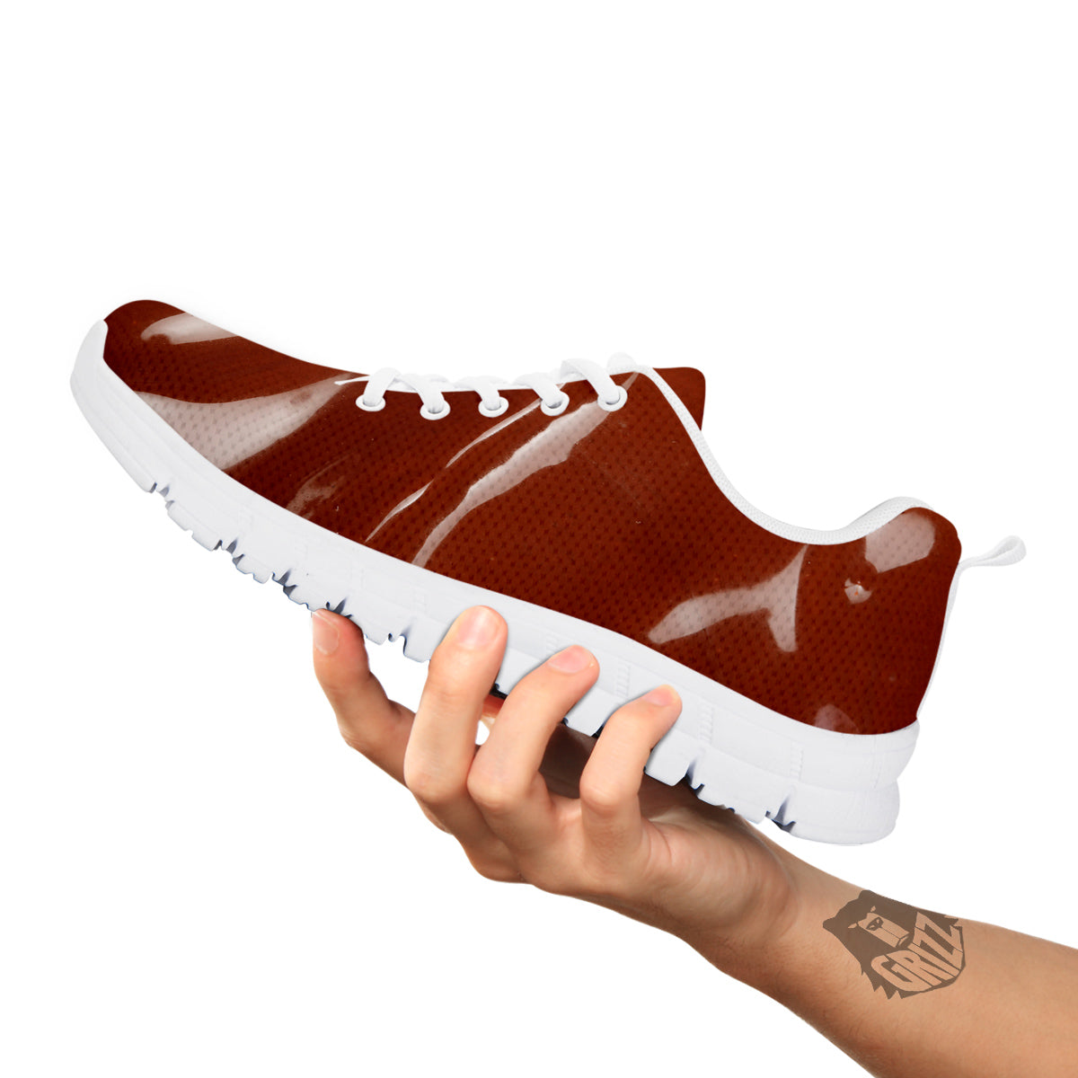 Chocolate Texture Print White Sneaker-grizzshop