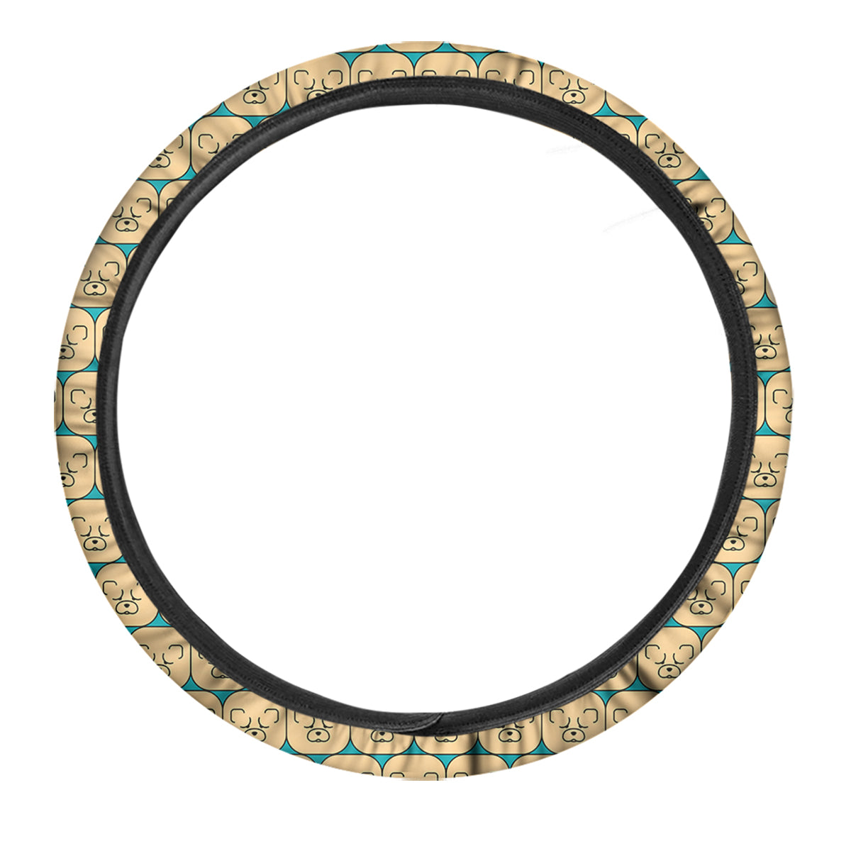 Chow chow Face Print Pattern Car Steering Wheel Cover-grizzshop