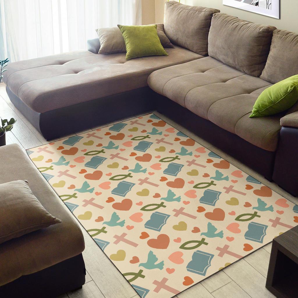 Christian Bible Pattern Print Floor Mat-grizzshop