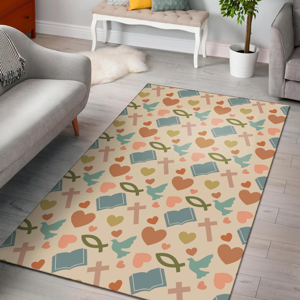 Christian Bible Pattern Print Floor Mat-grizzshop