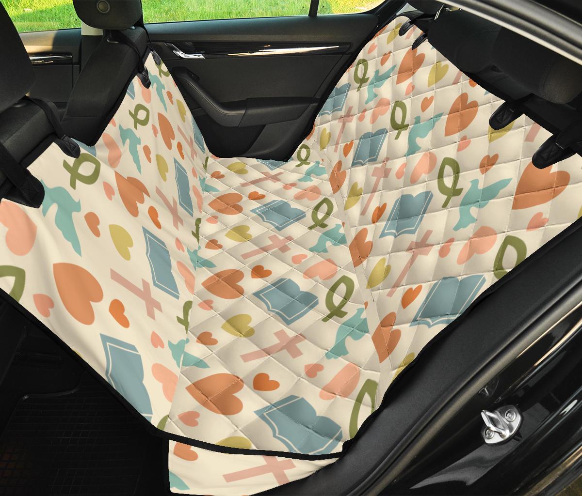 Christian Bible Pattern Print Pet Car Seat Cover-grizzshop