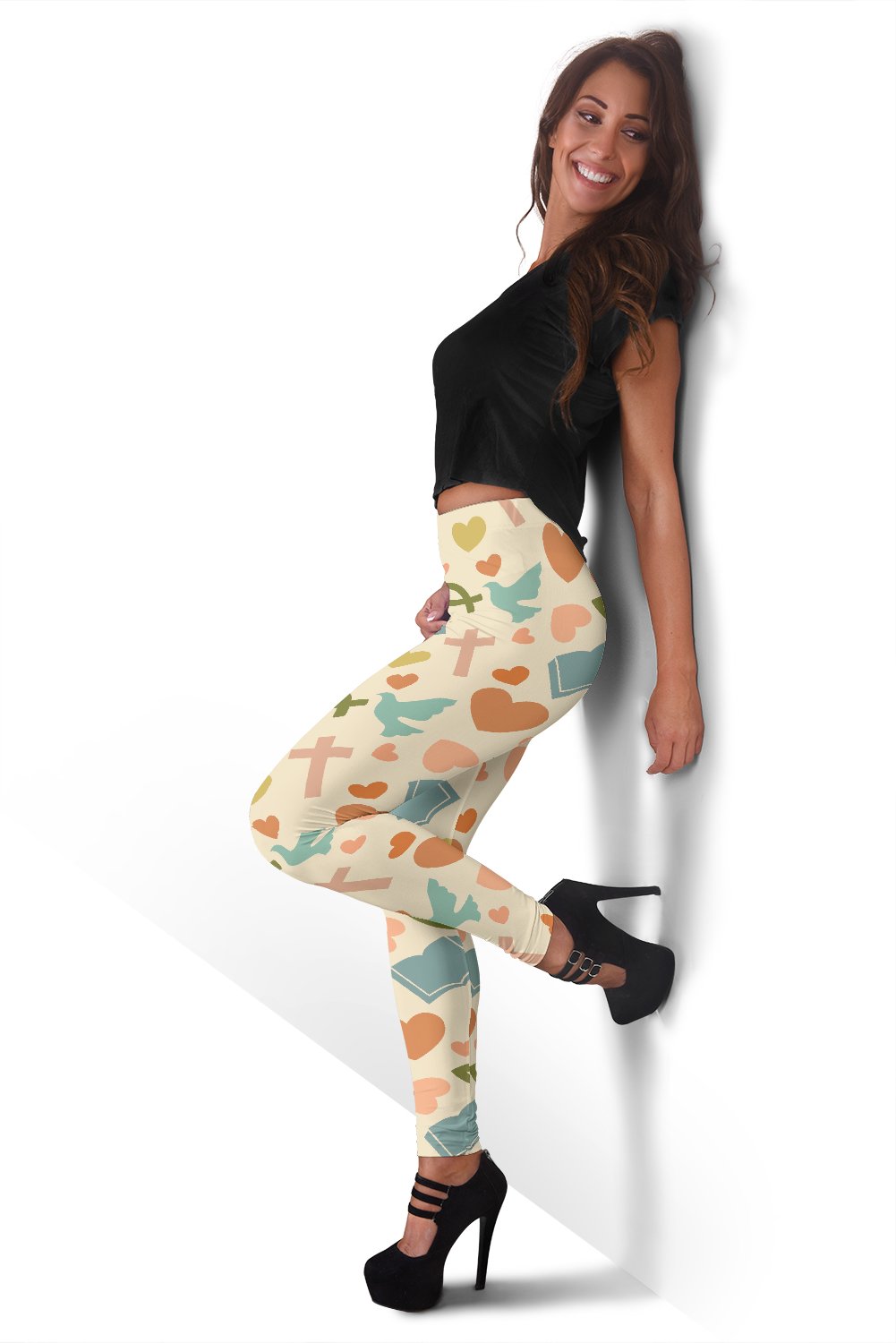 Christian Bible Pattern Print Women Leggings-grizzshop