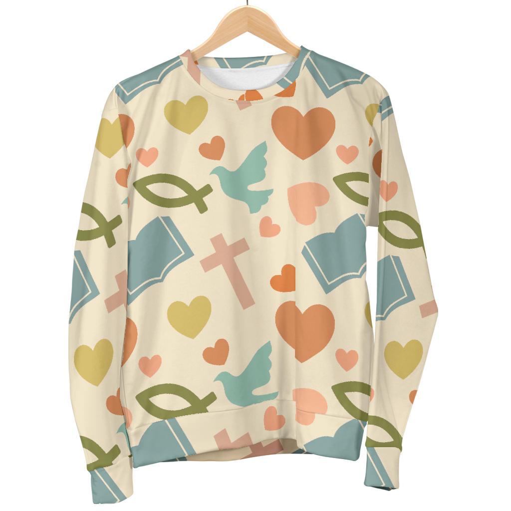 Christian Bible Pattern Print Women's Sweatshirt-grizzshop