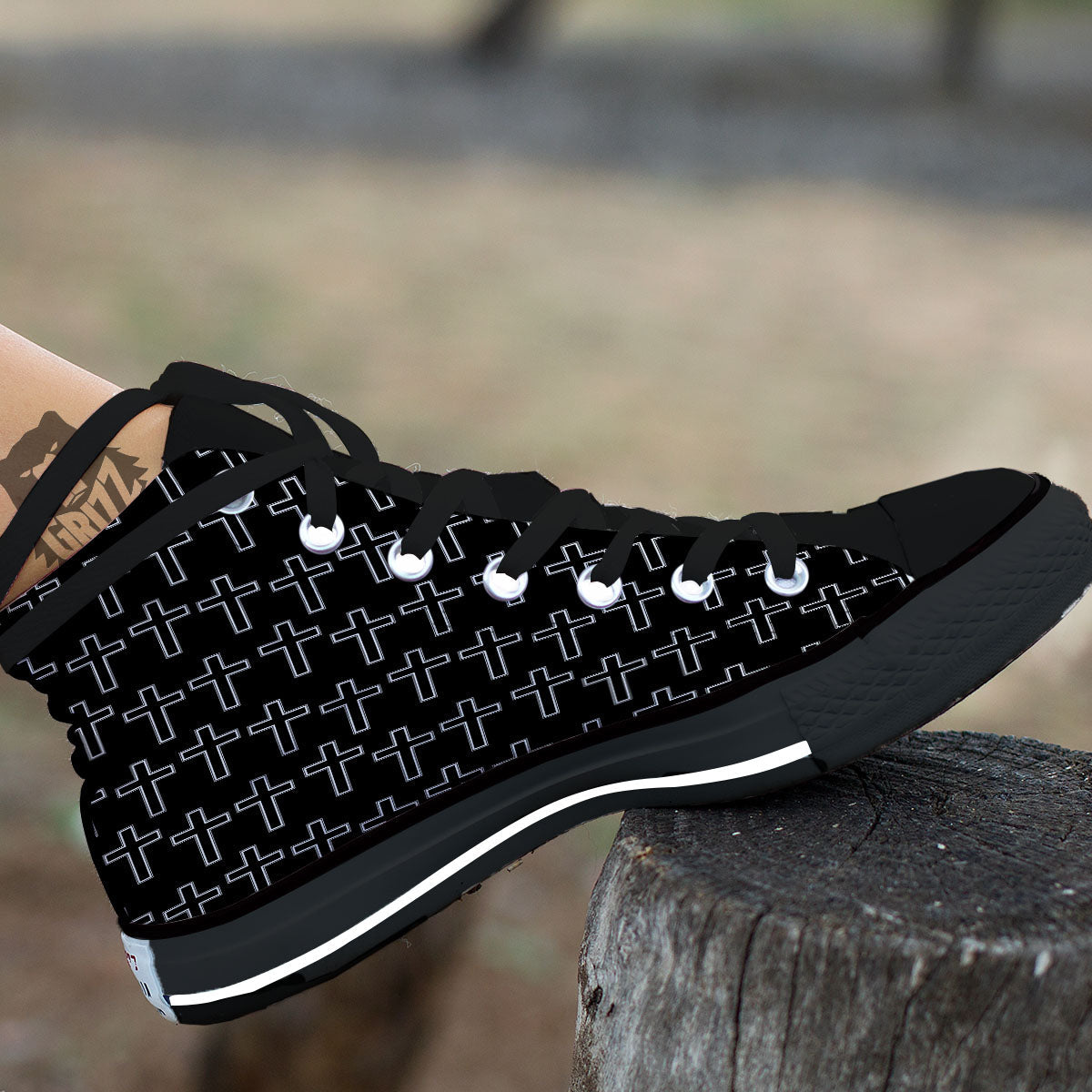 Christian Orthodox Print Pattern High Top Shoes-grizzshop