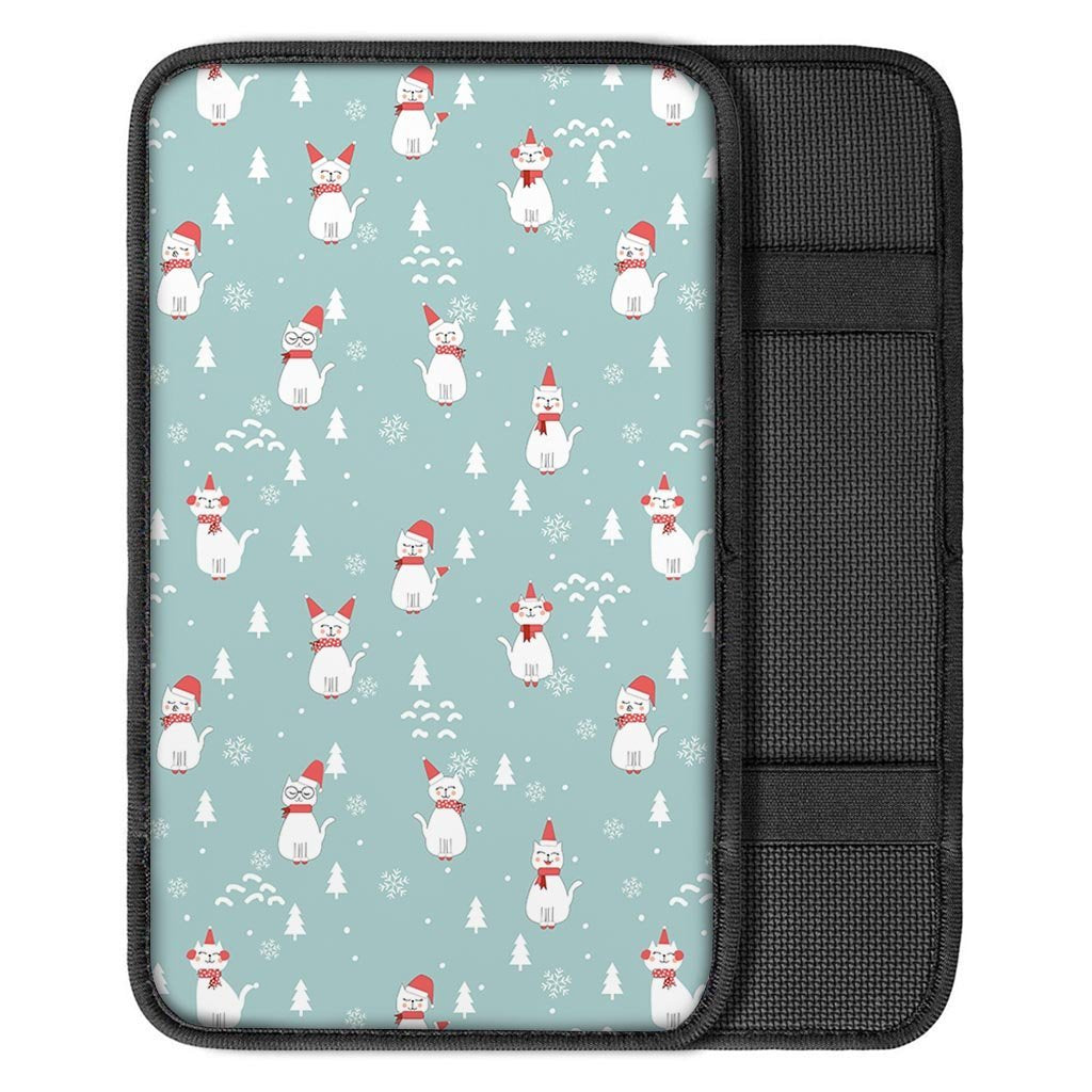 Christmas Cat Print Car Console Cover-grizzshop