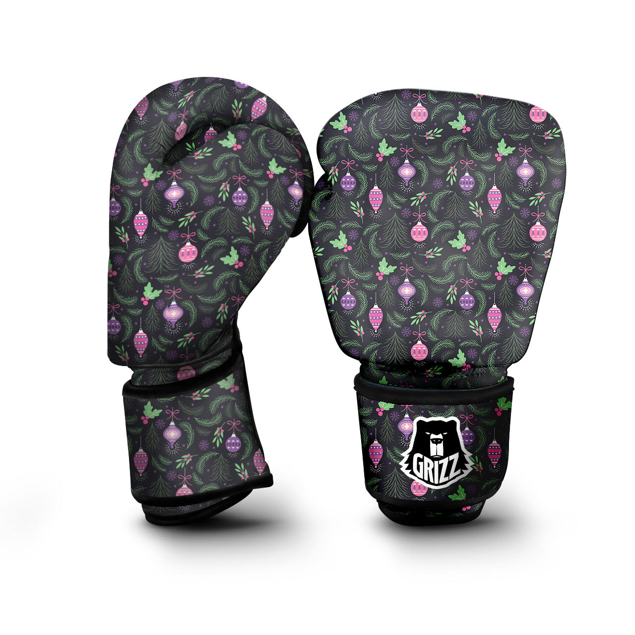 Christmas Decoration Print Pattern Boxing Gloves-grizzshop