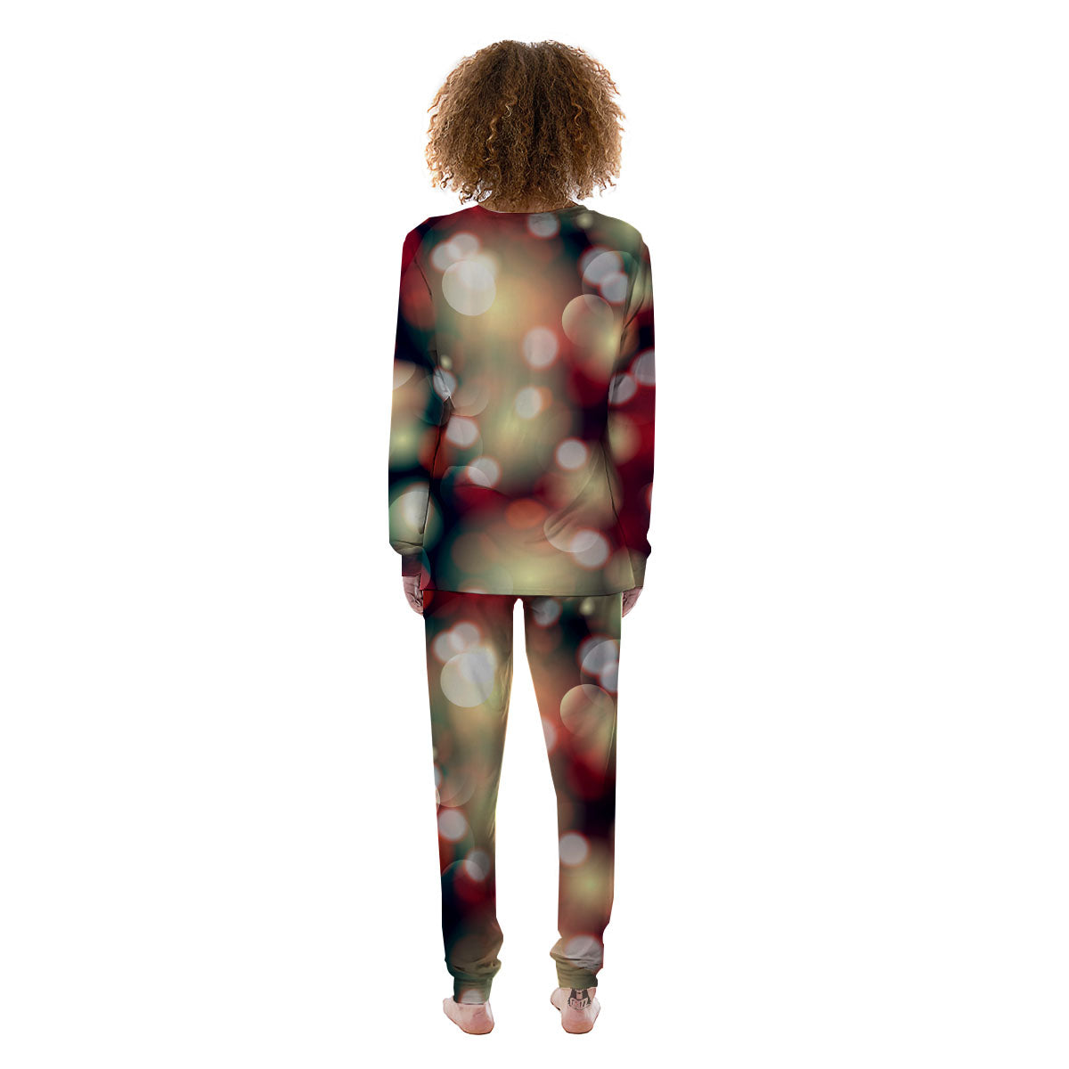Christmas Defocused Lights Print Women's Pajamas-grizzshop