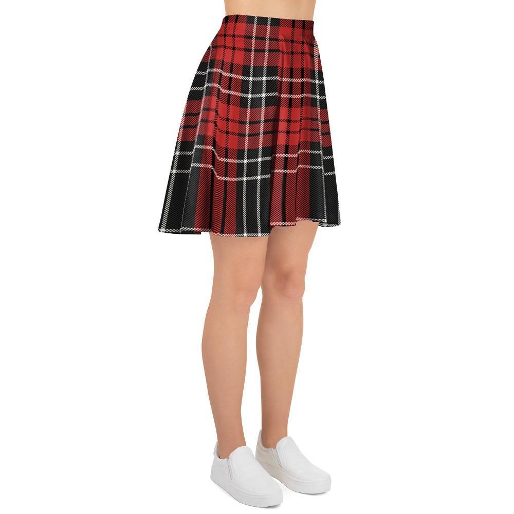 Christmas Red Plaid Scottish Women's Skirt-grizzshop