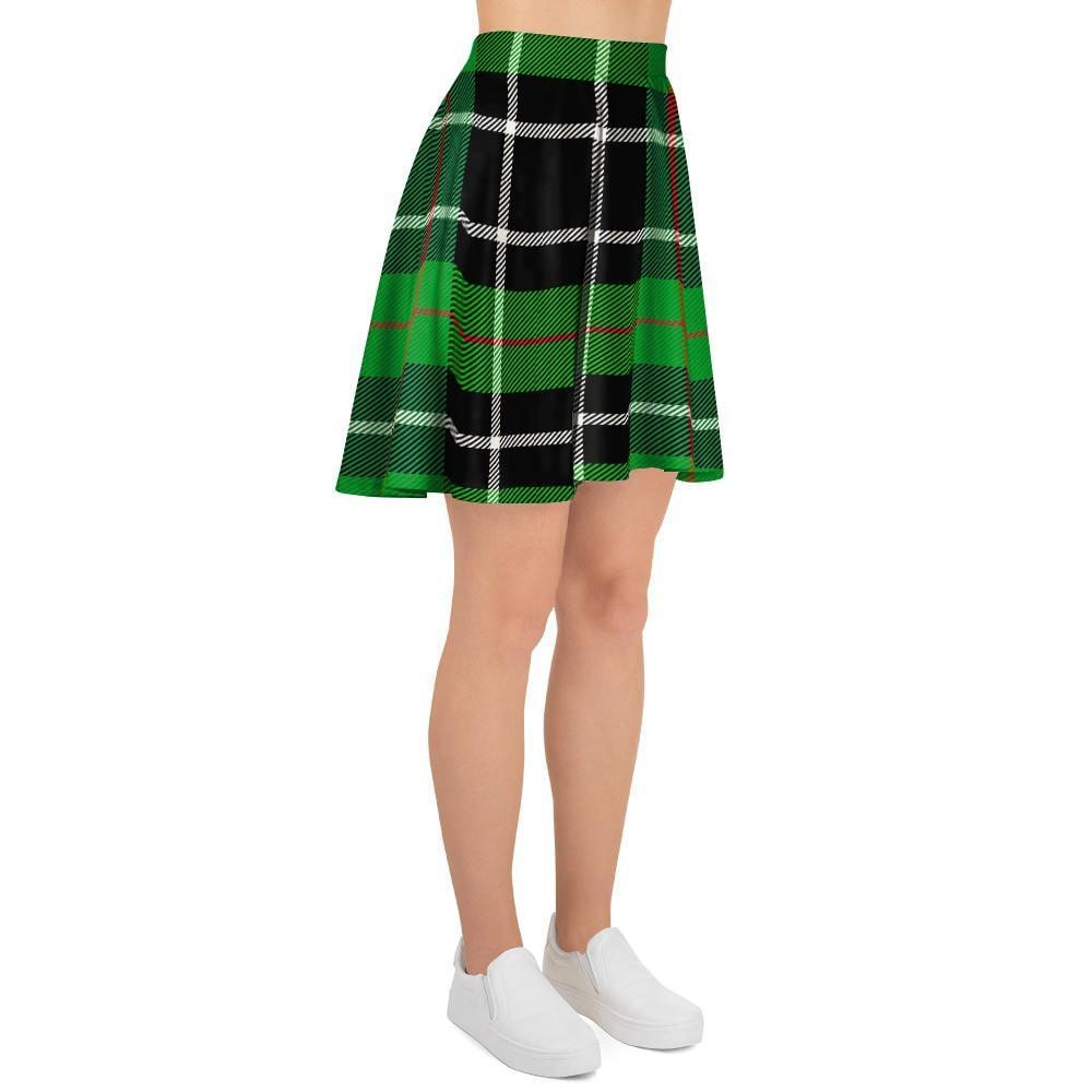 Christmas Tartan Green Plaid Scottish Women's Skirt-grizzshop
