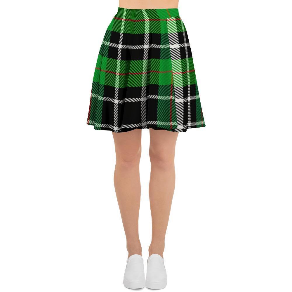 Christmas Tartan Green Plaid Scottish Women's Skirt-grizzshop
