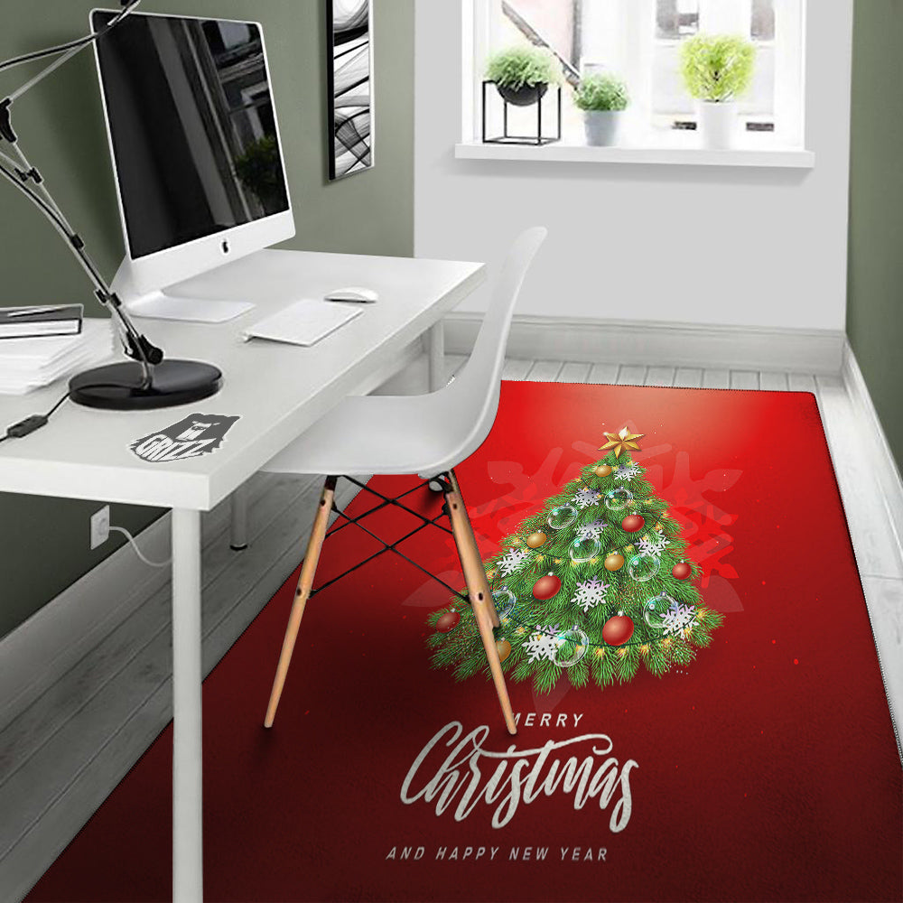 Christmas Tree Print Floor Mat-grizzshop
