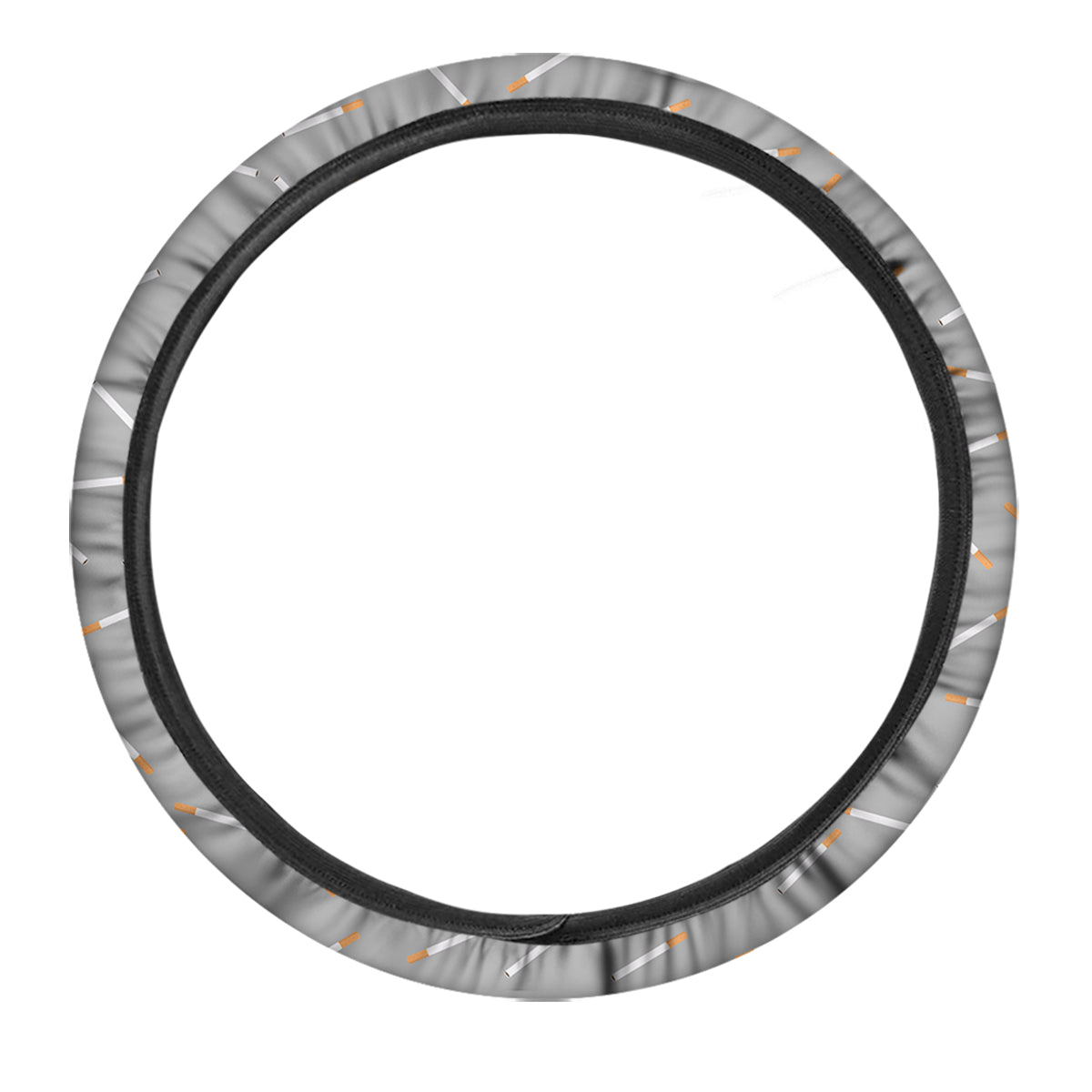 Cigarette Gray Print Pattern Car Steering Wheel Cover-grizzshop