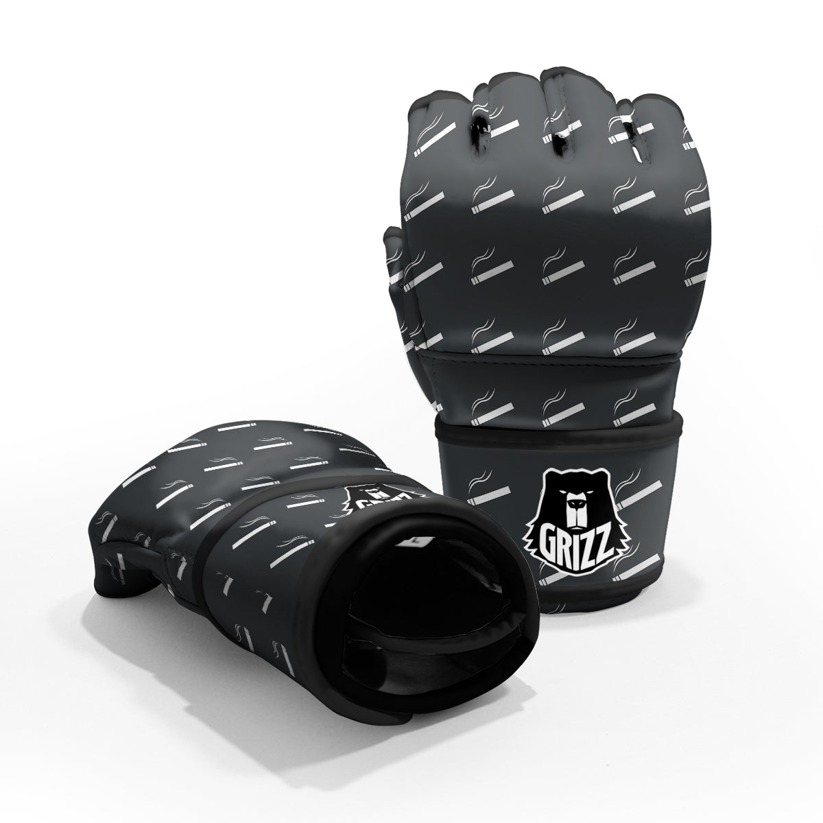 Cigarette Print Pattern MMA Gloves-grizzshop