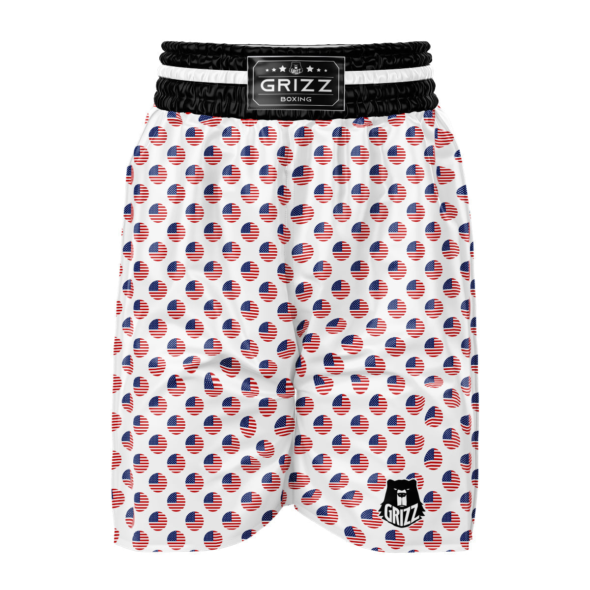Circle Flag American Print Pattern Boxing Shorts-grizzshop