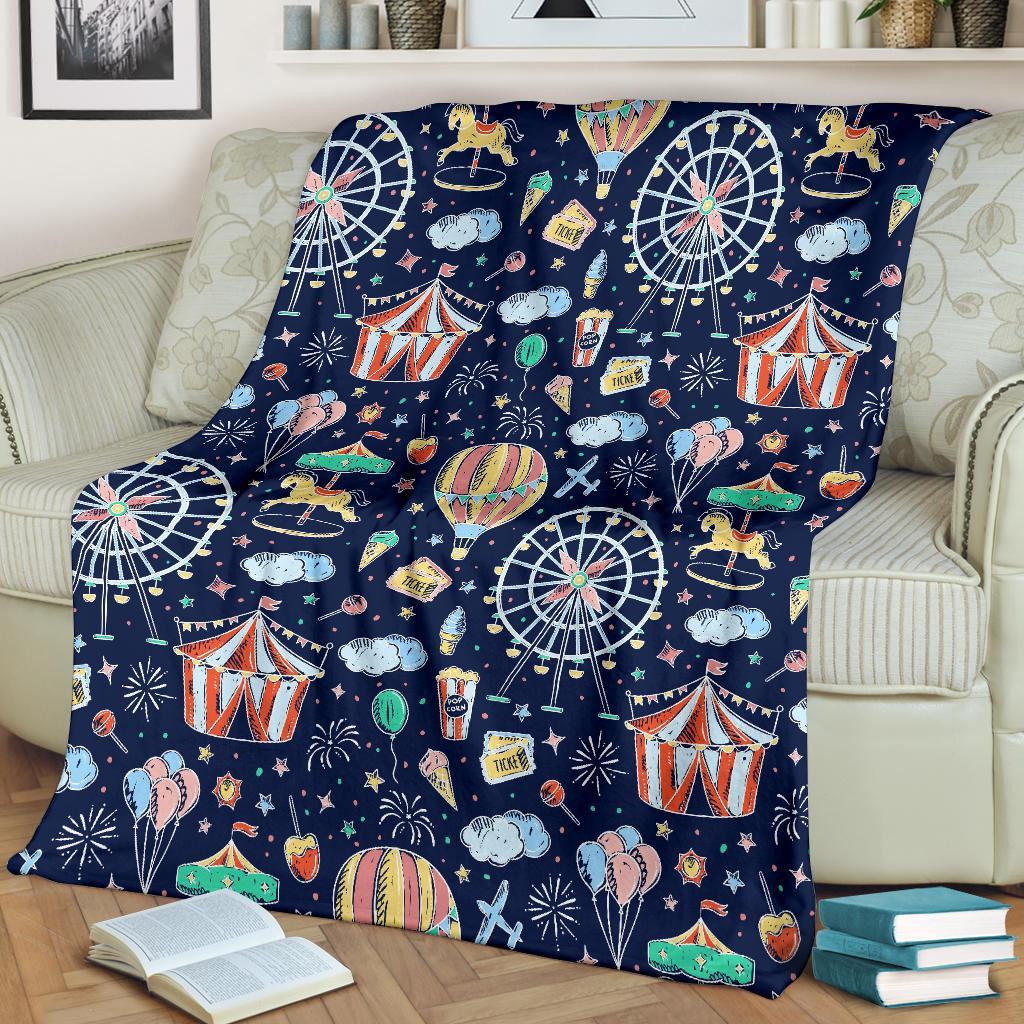 Circus Dream Pattern Print Blanket-grizzshop