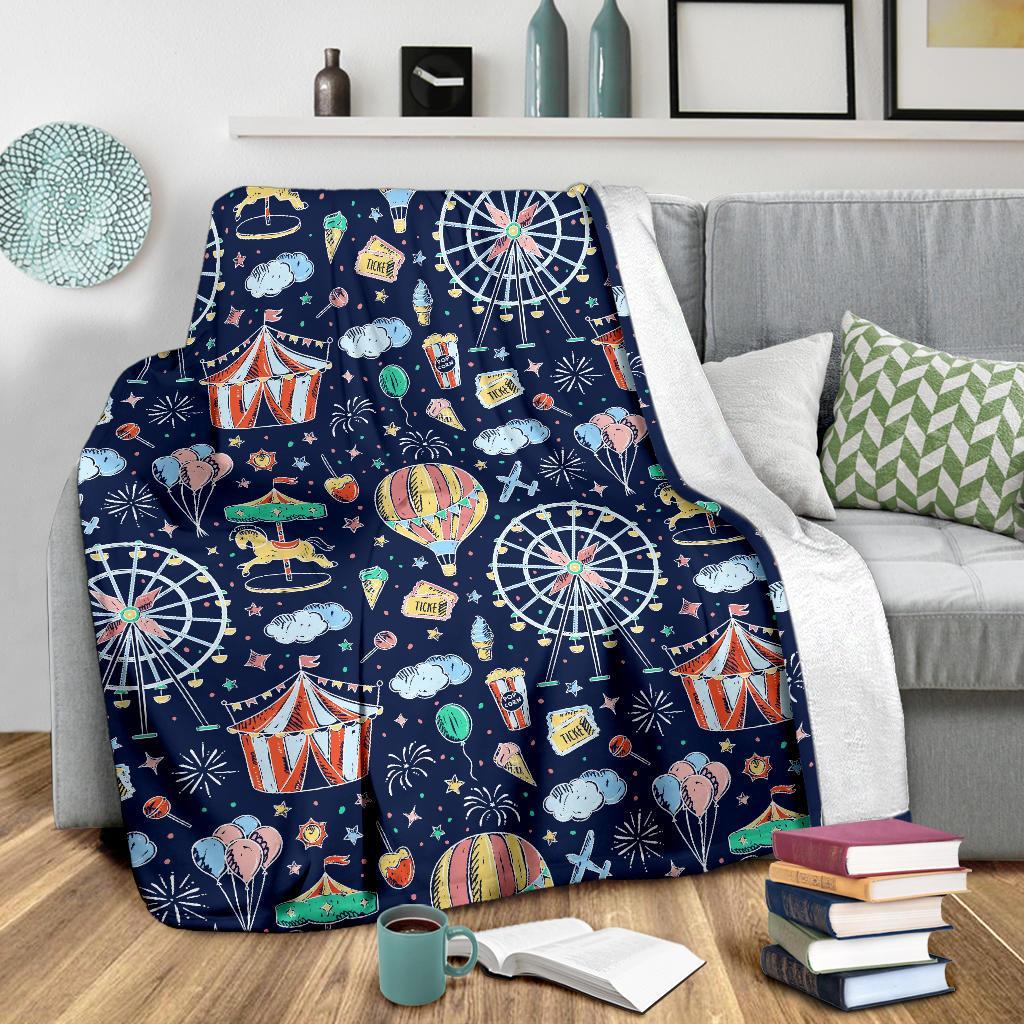 Circus Dream Pattern Print Blanket-grizzshop