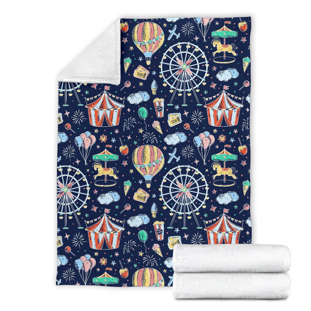 Circus Dream Pattern Print Blanket-grizzshop