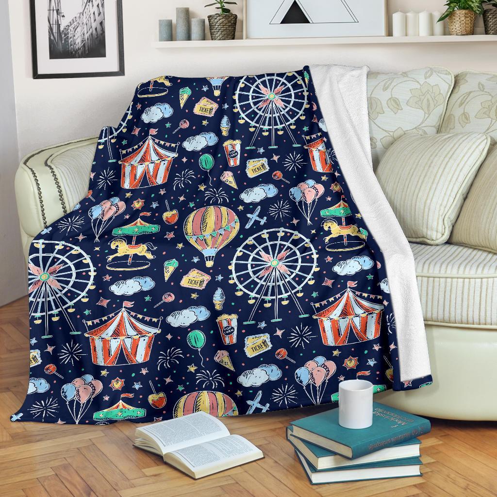 Circus Dream Pattern Print Blanket-grizzshop
