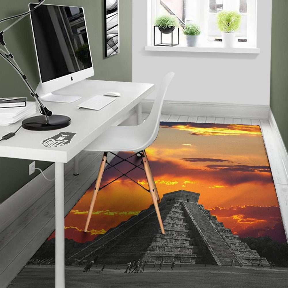 Civilization Mayan Print Floor Mat-grizzshop