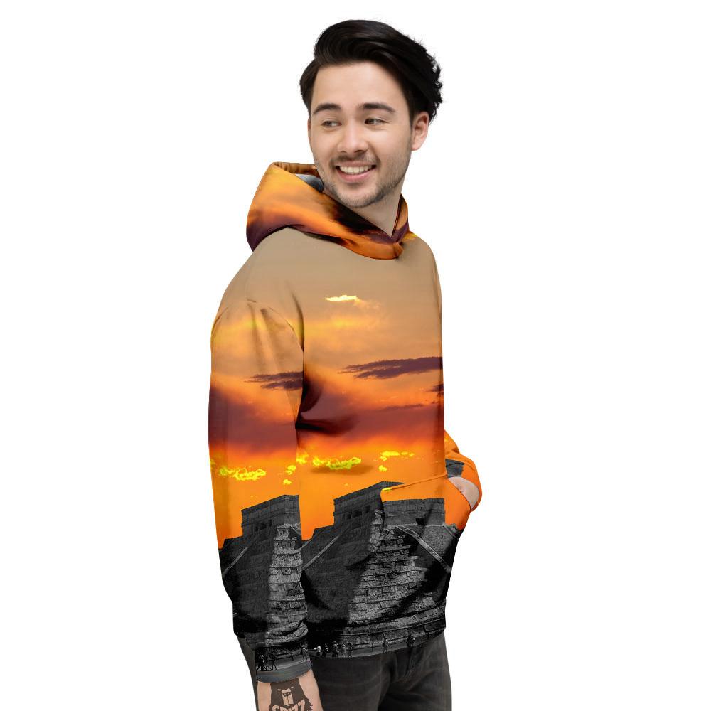 Civilization Mayan Print Men's Hoodie-grizzshop