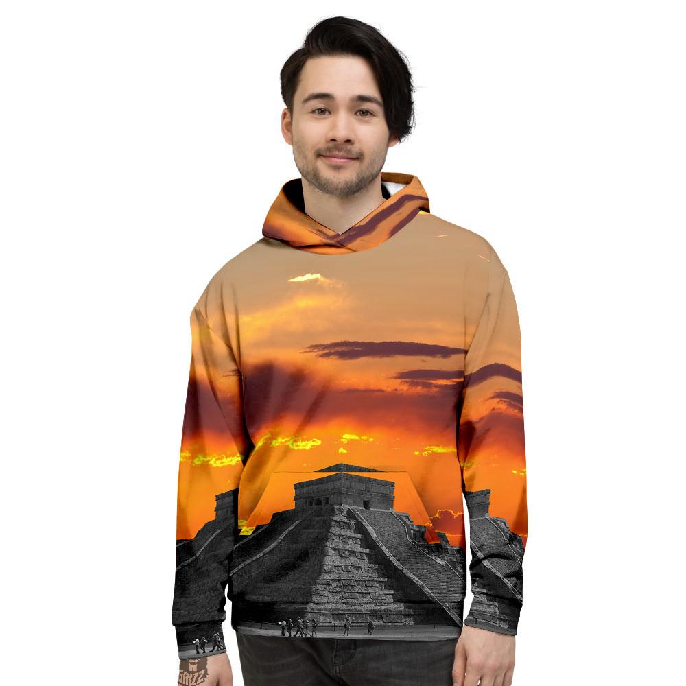 Civilization Mayan Print Men's Hoodie-grizzshop