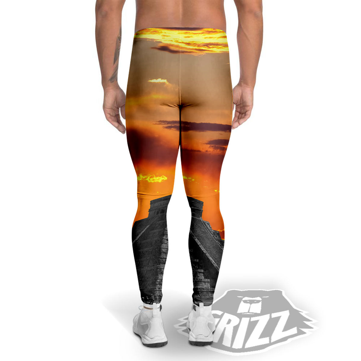 Civilization Mayan Print Men's Leggings-grizzshop