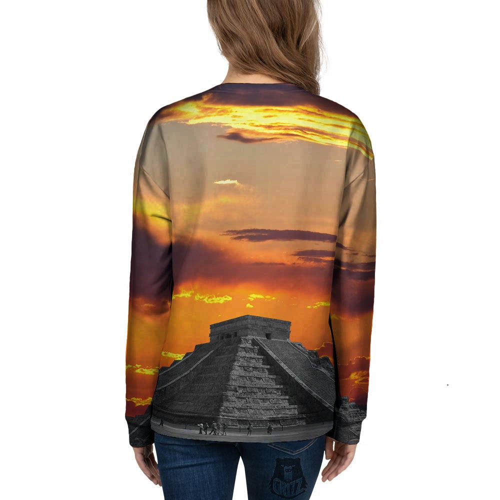 Civilization Mayan Print Women's Sweatshirt-grizzshop