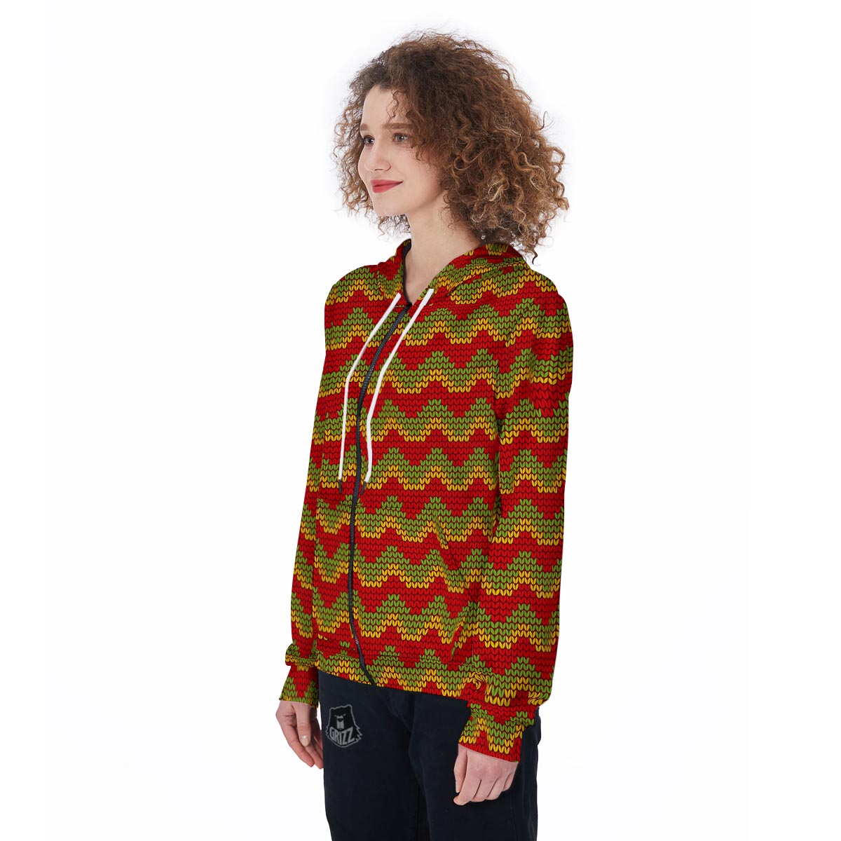 Classic Reggae Women's Zip Up Hoodie-grizzshop