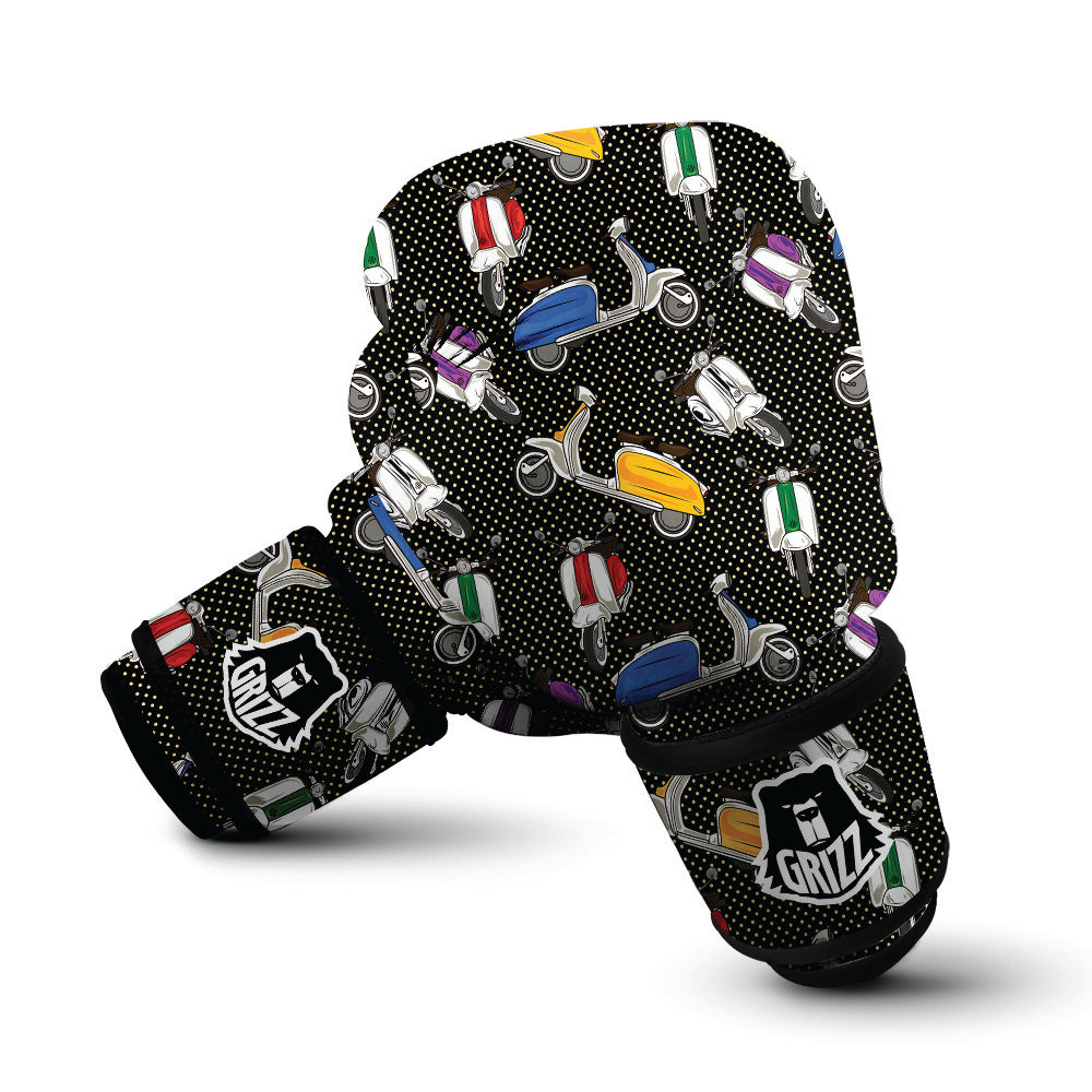 Classic Scooters Print Pattern Boxing Gloves-grizzshop