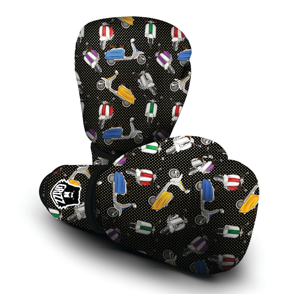 Classic Scooters Print Pattern Boxing Gloves-grizzshop