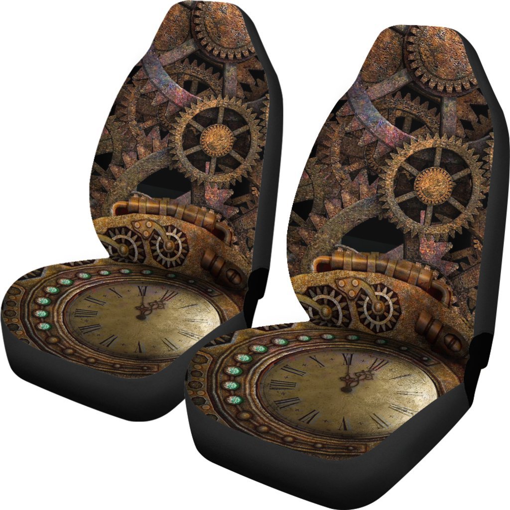 Clockwork Steampunk Vintage Universal Fit Car Seat Covers-grizzshop