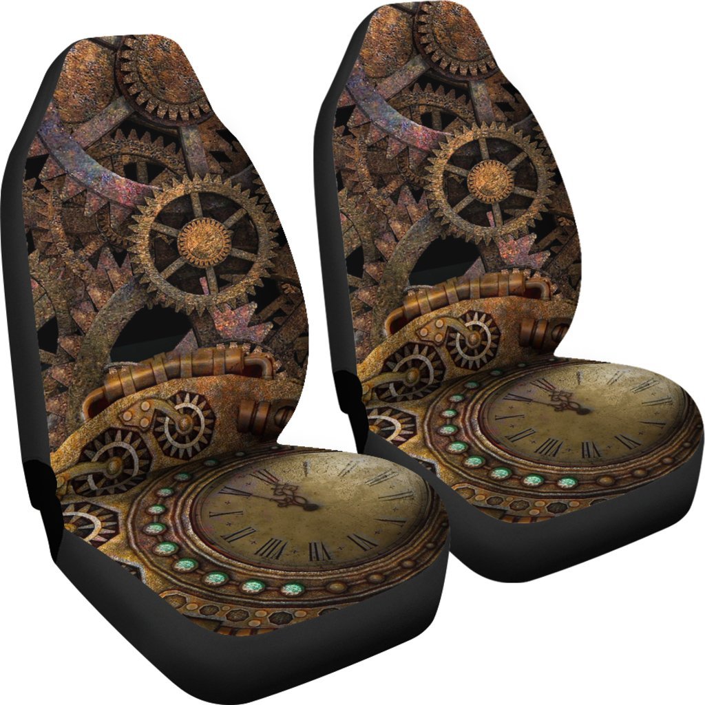 Clockwork Steampunk Vintage Universal Fit Car Seat Covers-grizzshop