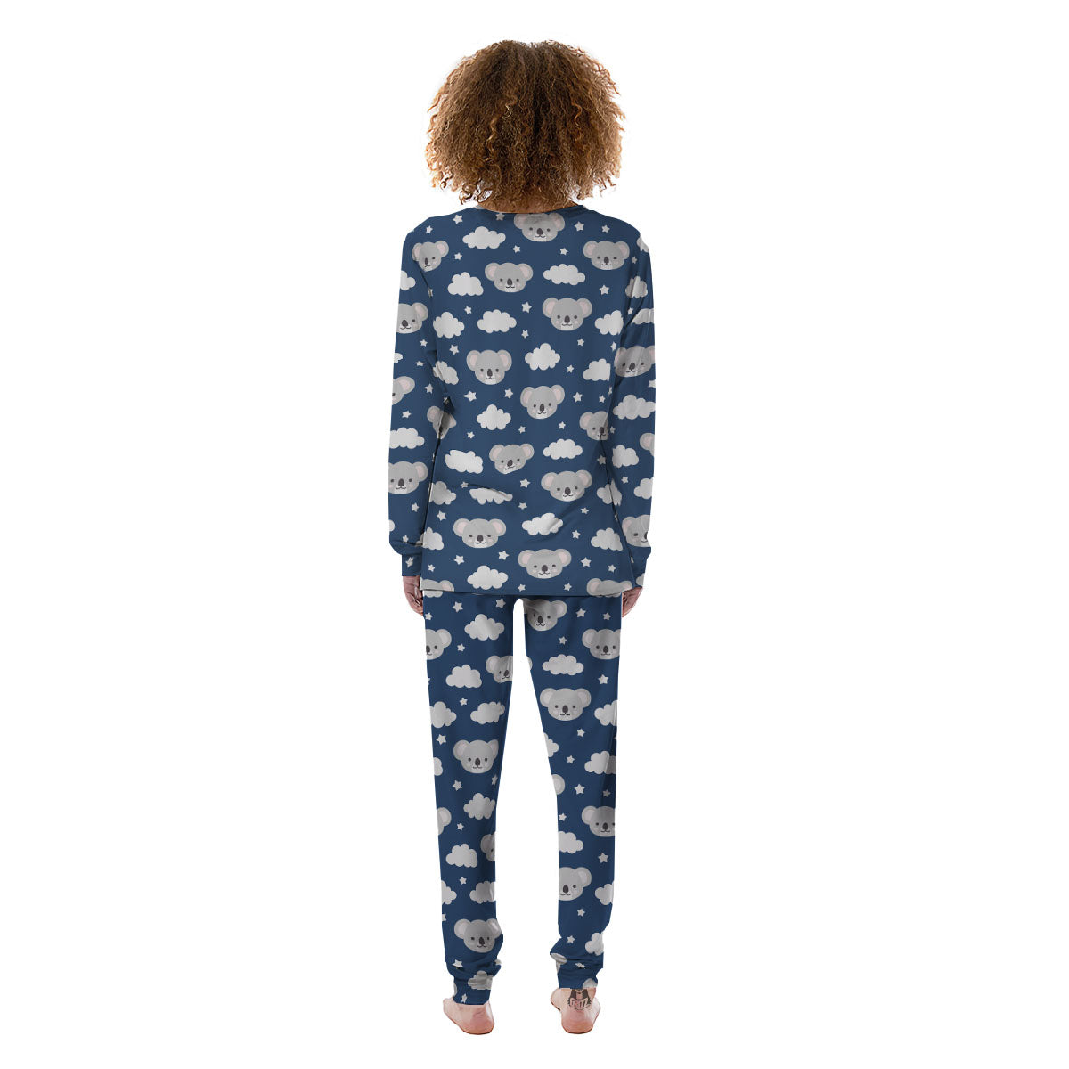 Cloud And Koala Bear Print Pattern Women's Pajamas-grizzshop