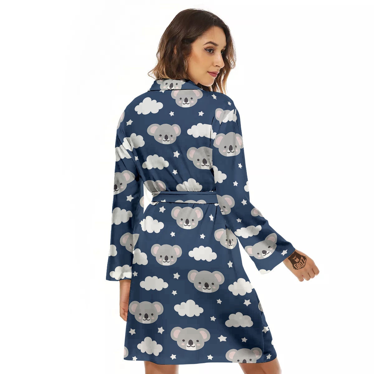 Cloud And Koala Bear Print Pattern Women's Robe-grizzshop