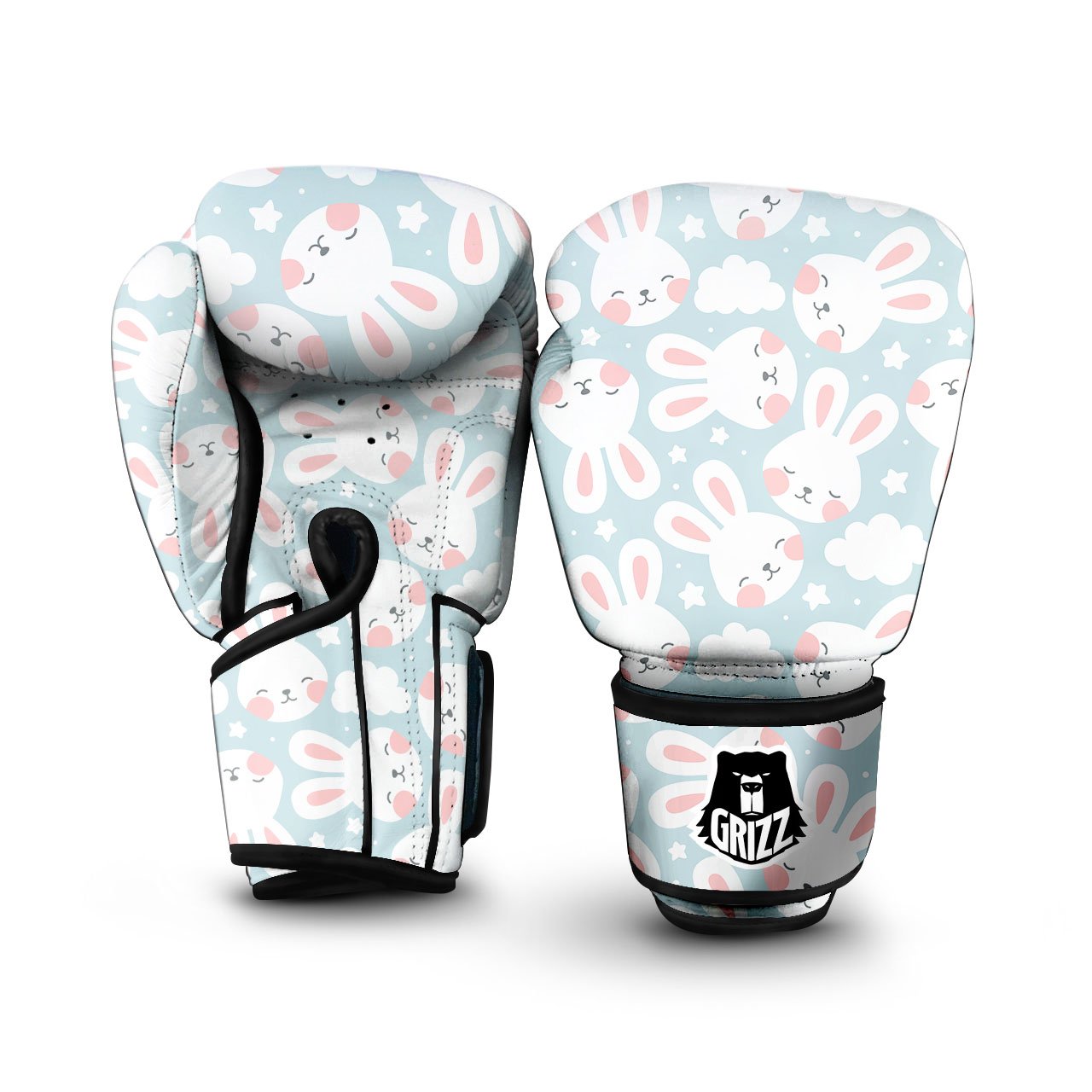 Cloud And Rabbit Print Pattern Boxing Gloves-grizzshop