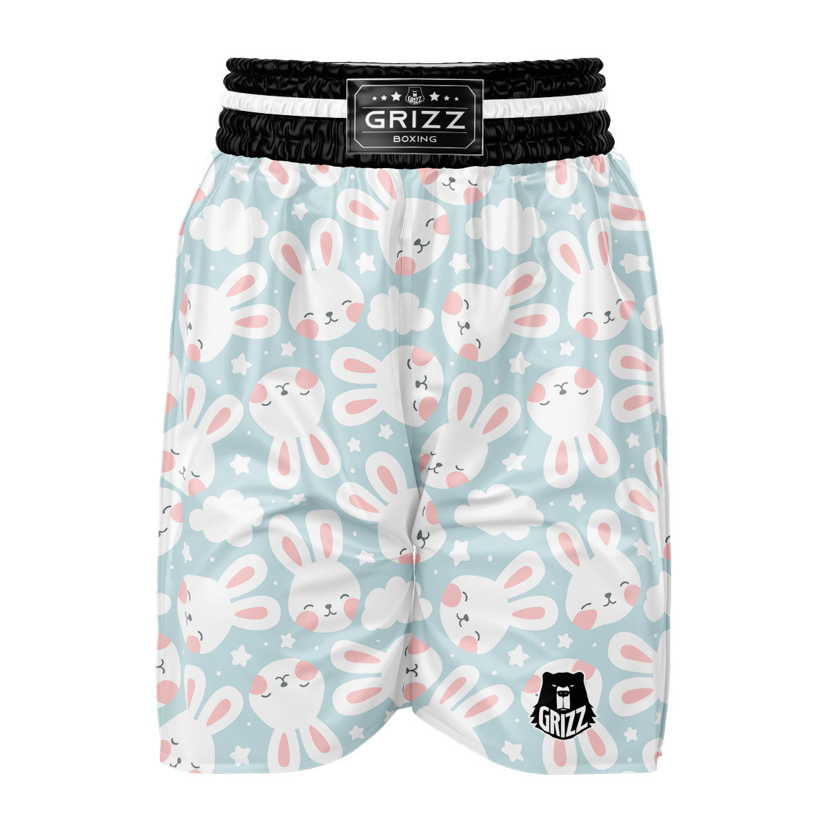 Cloud And Rabbit Print Pattern Boxing Shorts-grizzshop