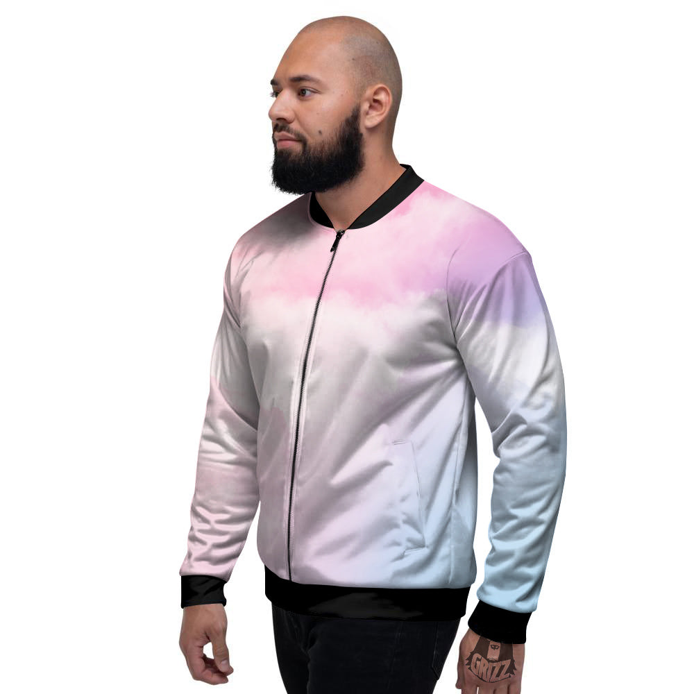 Cloud Coloful Print Men's Bomber Jacket-grizzshop